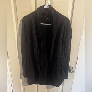 BAREFOOT DREAMS Black Shawl Collar COZY CHIC KNIT Cardigan Sweater XS #BDWCC1551